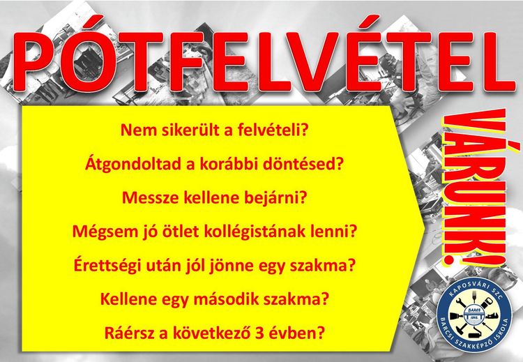 PÓTFELVÉTEL!