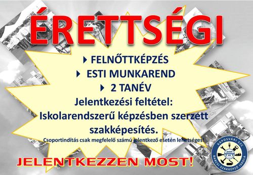 ÉRETTSÉGI képzés!