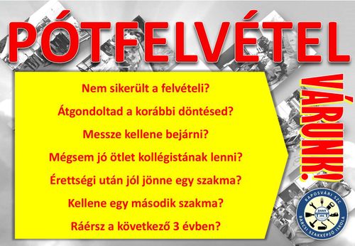 PÓTFELVÉTEL!