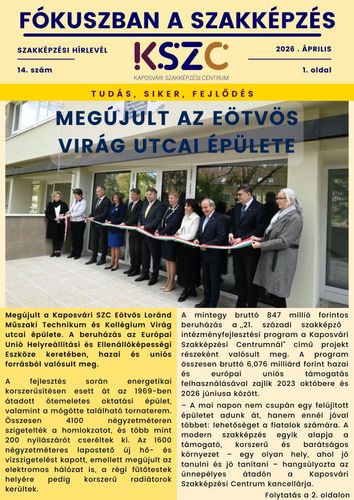 Megjelent a Fókuszban a szakképzés áprilisi száma