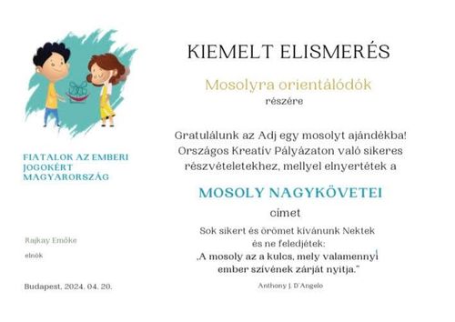 Adj egy mosolyt ajándékba!